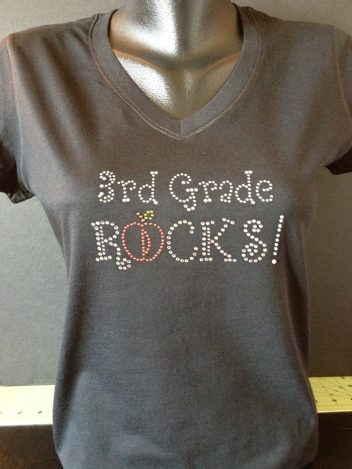 My Teacher ROCKS Custom Bling T-Shirt