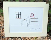 My dad, My hero, Anonymity Illustrative print (10" x 12" / 255mm x  305mm) UK seller