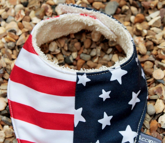 Bandana dribble bib - stars and stripes