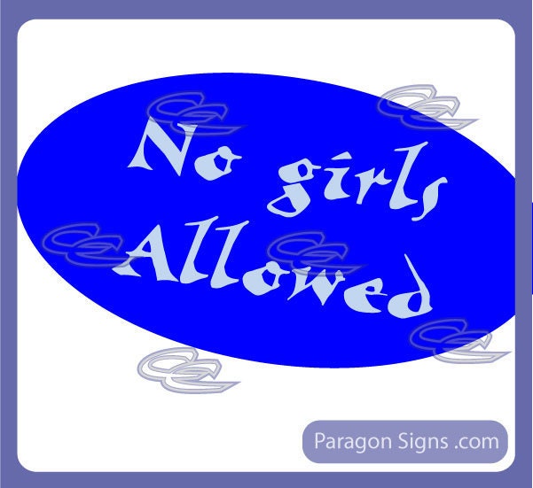 No girls allowed vinyl decal for children's wall. by ParagonSigns