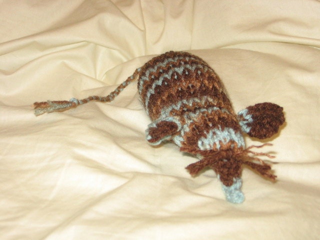 Chocolate Sky Knit Catnip Mouse