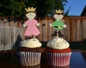 Princess and Prince Cupcake toppers