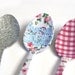 Mothers Day Vintage Fabric Teaspoons, Pink Roses and Gingham, Other Fabrics Available. Country Farm House Style