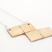 Bronze tetris Z block necklace