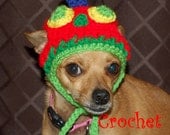 Instant Download Crochet  Pattern - Caterpillar Dog Hat - Small Dog Beanie