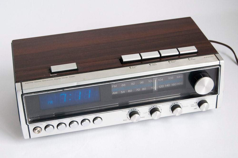 Digital Clock Radio JCPenney AM FM Stereo by TwoStoryVintage