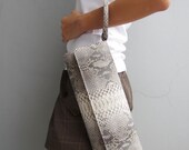 Snakeskin leather clutch - snakeskin bag - leather purse - pick your color