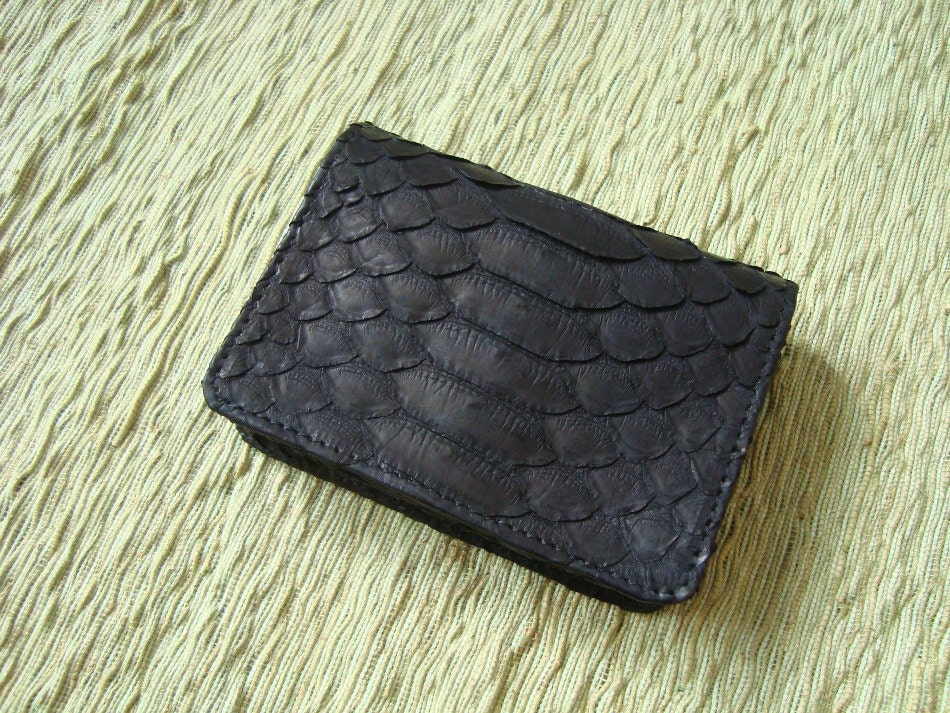 Snakeskin Leather Cards Holder - Business Cards Wallet