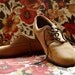 Camel Colored Suede Laced Up Dress Shoes