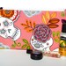 Makeup Bag / Day of the Dead / Sugar Skull / Pink with Zipper / LARGE / By Slightly Smitten Kitten Designs