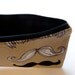 Mustache Travel Zippy Pencil Case with Zipper / Make Up Bag / Birthday Party Favor / Money Clutch / Wheres My Stache Fabric