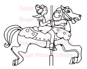 Digital Stamp - Carousel Horse
