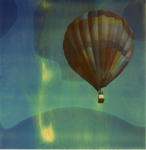 Hot Air Balloon - a 5x5 polaroid print