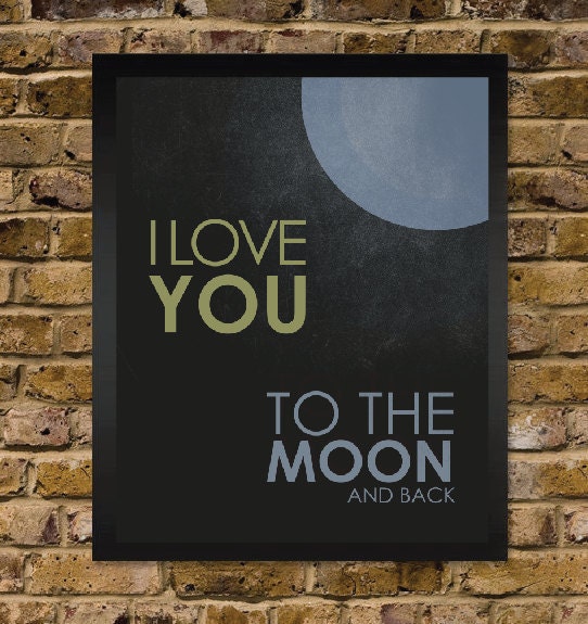 You are my sunshine and I Love you to the Moon - Vintage Distressed Nursery Print Set - yellow grey blue