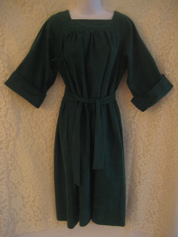 Reserved for Elnje EMERALD GREEN Faux Suede Dress
