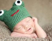 Froggo - 0007 - PDF PATTERN for Crochet Baby Frog Hat  - In 3 Sizes 0-3 months, 3-6 months and 6-12 months