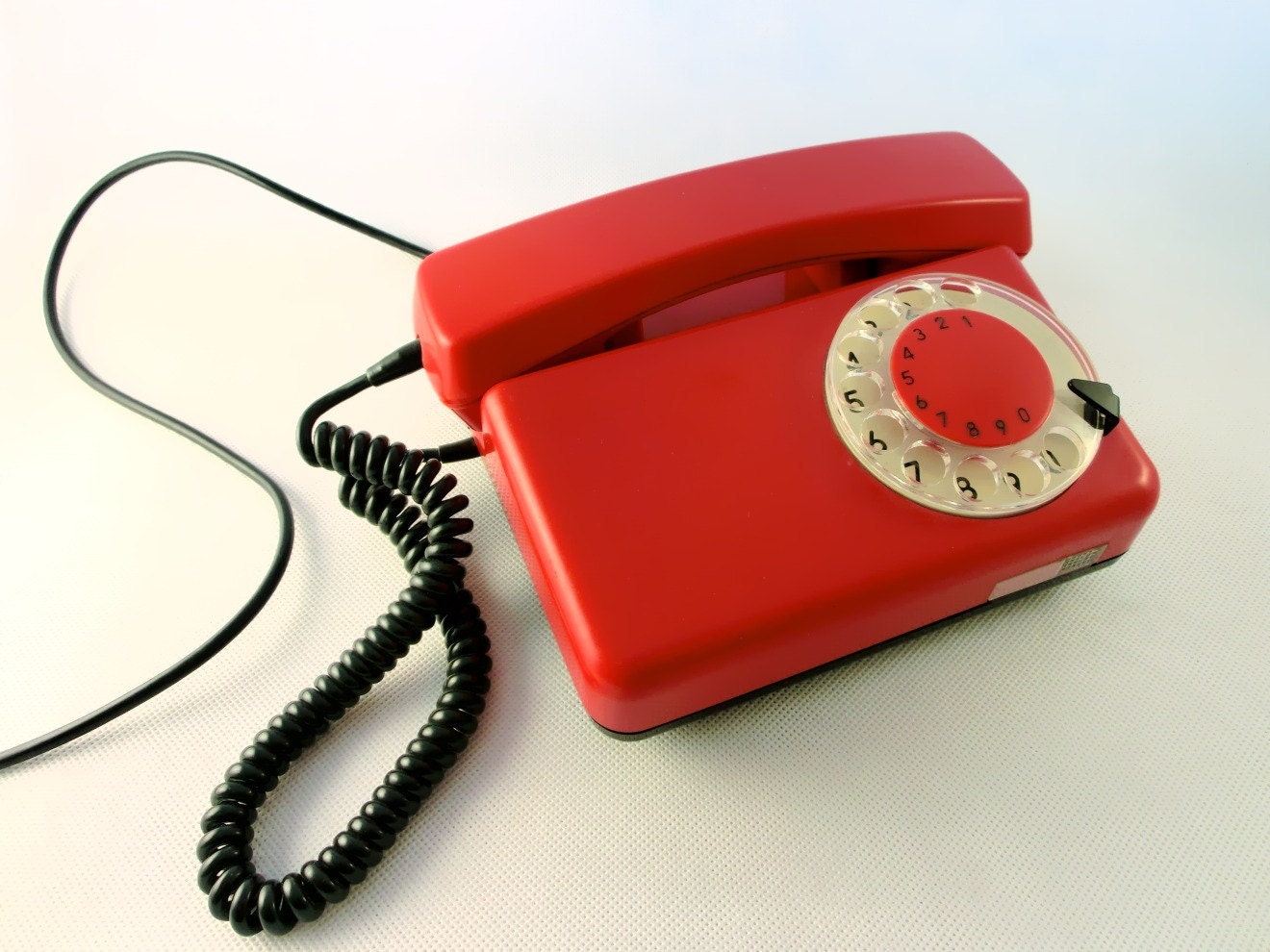 RESERVED FOR RAY - Vintage red rotary telephone