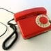 RESERVED FOR RAY - Vintage red rotary telephone