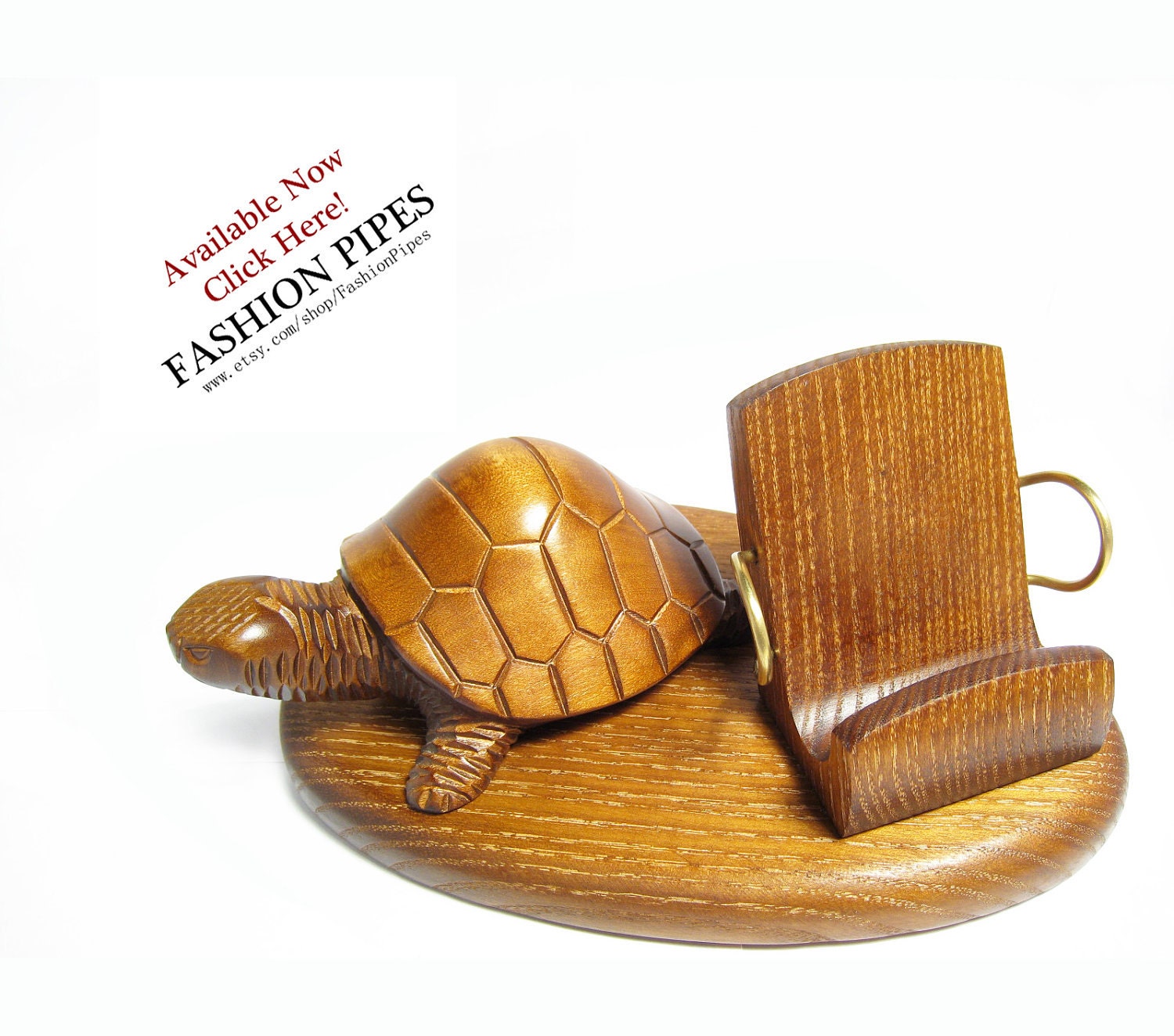WOW, Wooden Stand TURTLE, New IPhone 5/4S/4/3GS Wood Table Stand. Unique Handcrafted Natural Ash-Tree