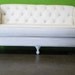 White Chesterfield Faux Leather Sofa