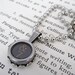 Typewriter Key Necklace with Lucky Number 7 and Ampersand