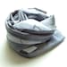 Grey Shibori Cotton Scarf - 17 x 72 - Slate