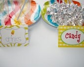 Editable Tented Food Labels - Placecards- Buffet Cards Fully Personalized and Customized Il_170x135