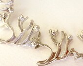 Floral trees, Sterling silver necklace, Nature Garden inspired, Romantic Bridal Wedding Art Necklace, Free Shipping