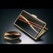 Business Card Case Ebony Inlay Wood