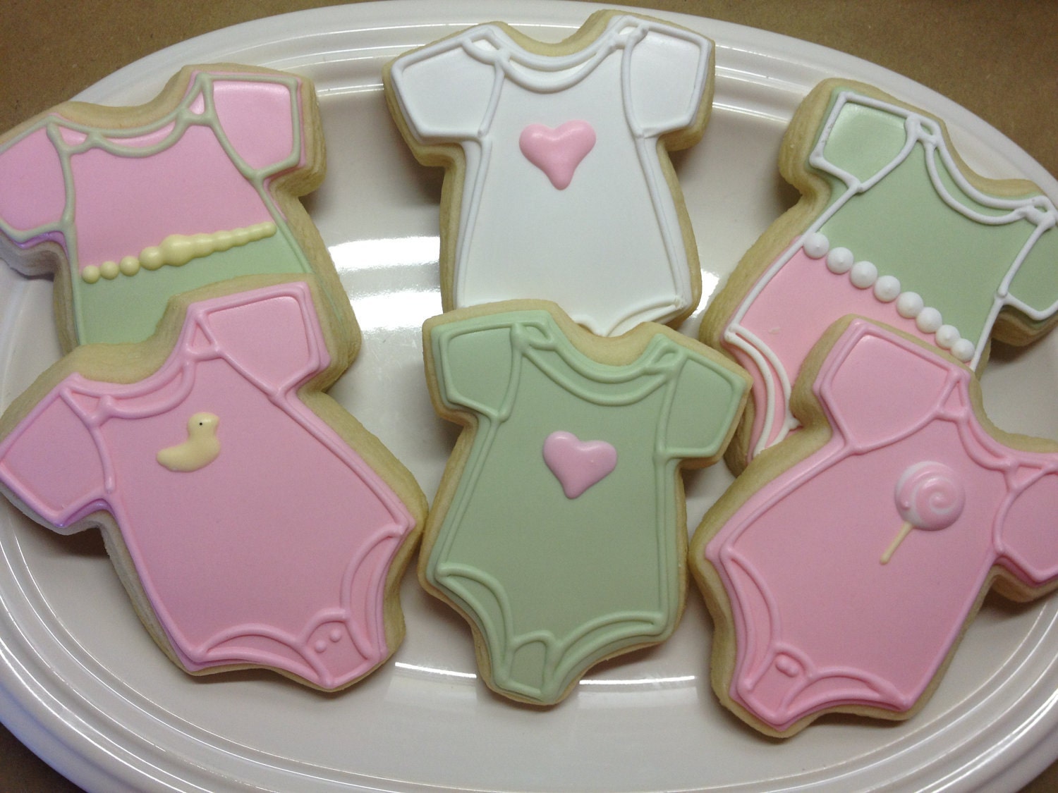 Baby Onesie Decorated Sugar Cookies Il_170x135