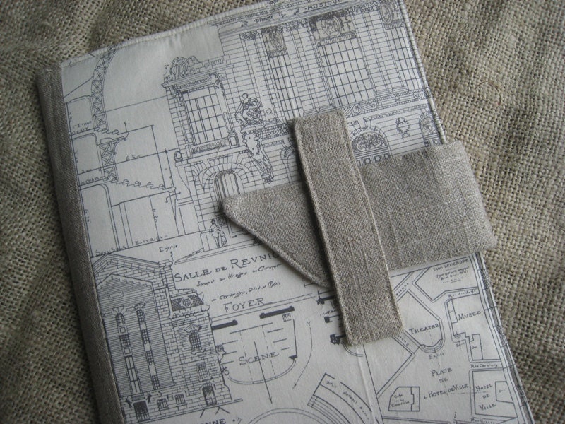 iPad. iPad 2, iPad 3 cover with vintage architectural drawings and folding stand -free shipping (in the U.S)