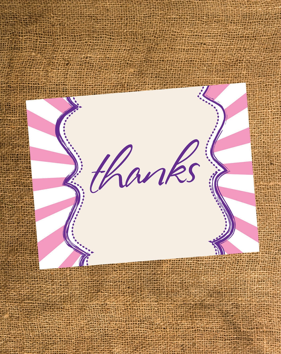 PRINTABLE Thank You Card - Birthday or General Occasion