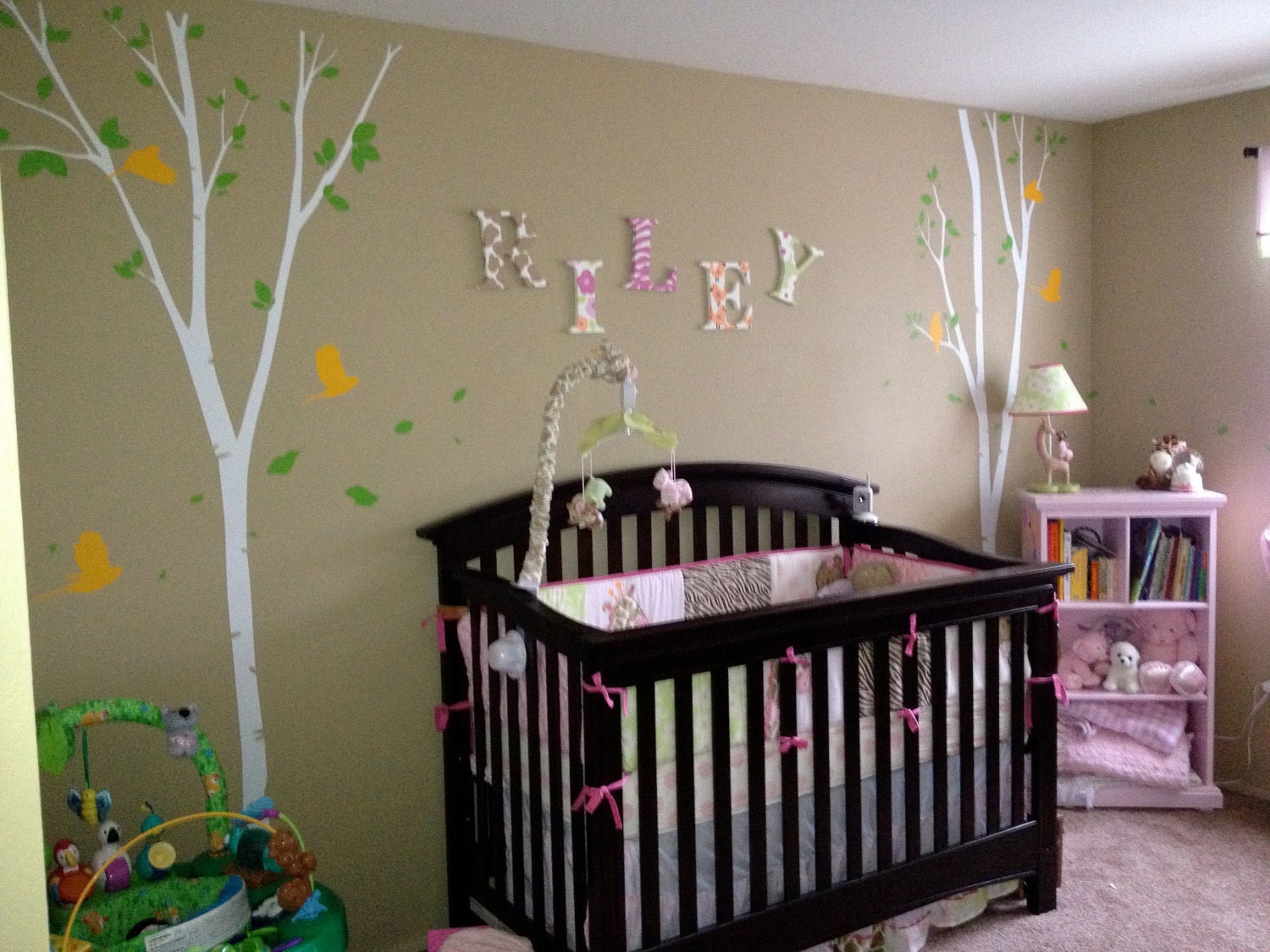 SALE.. Hand Painted wall letters with free ribbon.