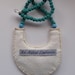 Colorblock bib necklace embroidered banner bunting triangle with Native American trade beads modern jewelry