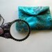 Stained Glass Magnifying Pendant - Amethyst Gems - Protective Pouch - Handcrafted - Made in USA