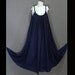 Size XS to 7X Handmade Navy Maxi Dress Hippie Bohemian Navy Blue Cotton Halter Dress - BH015