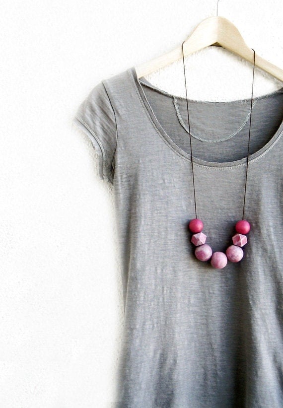 Wooden geometric Necklace
