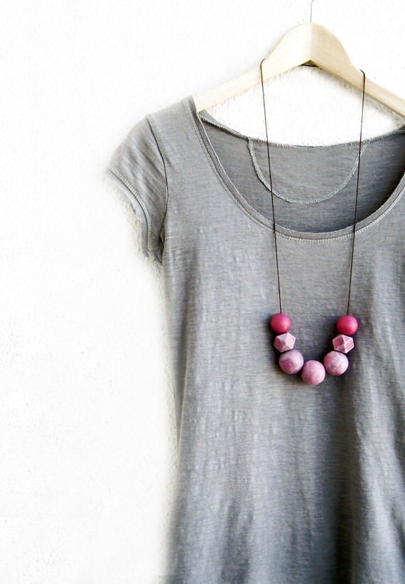 Wooden geometric Necklace