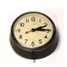 ORIGINAL vintage industrial factory office electric WALL CLOCK with brown bakelite case