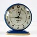Lovely vintage French JAPY "Alouette" BLUE Alarm CLOCK