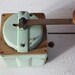 Rare French PEUGEOT ALMOND GREEN Metal and wood coffee grinder
