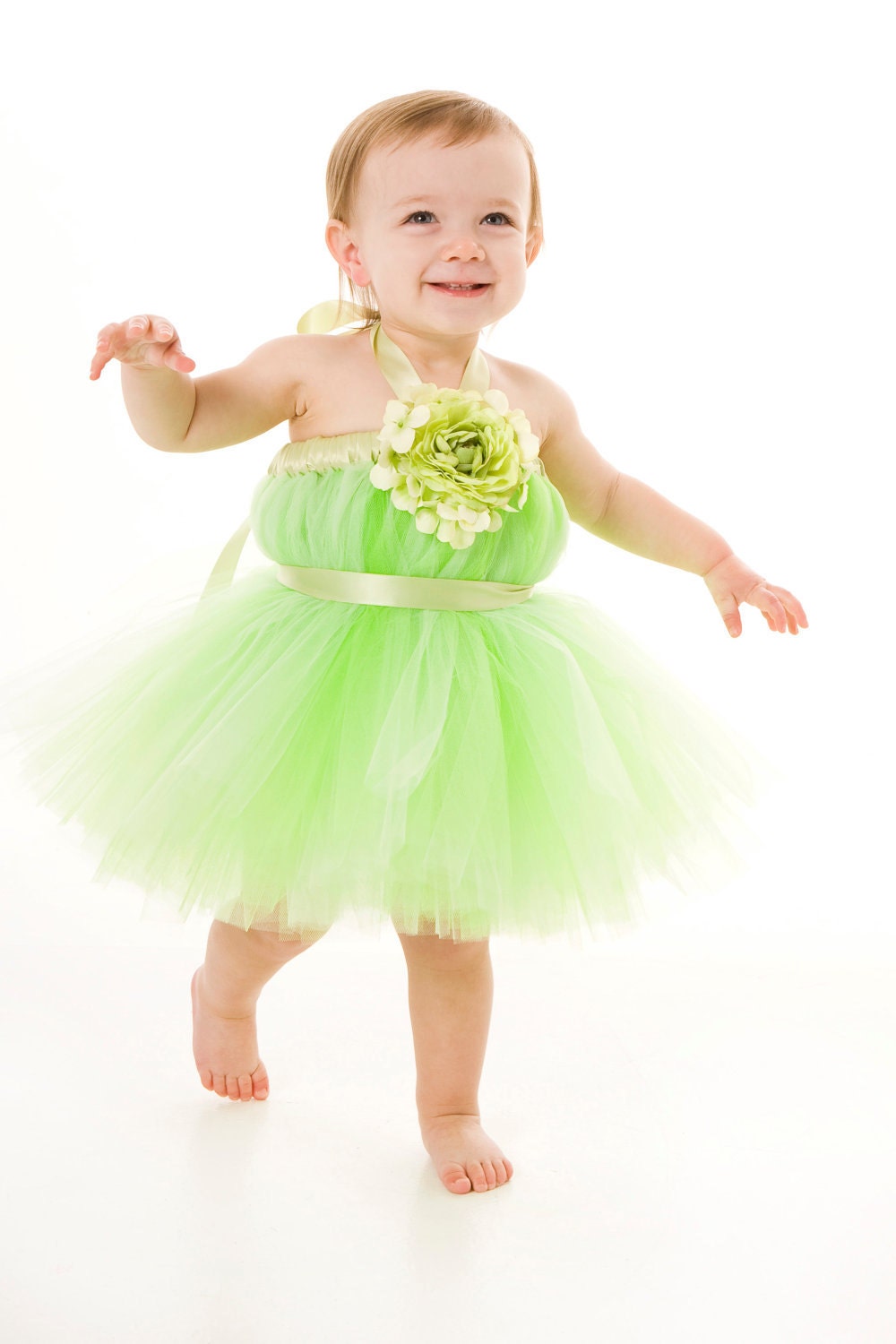 Flower Girl Tutu Dress - Mint Green - Key Lime Cutie - 5-6 Youth Girl Il_170x135