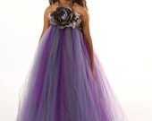 Flower Girl Tutu Dress - Purple - Amethyst Eclipse - 12 Month to 2 Toddler Girl Il_170x135