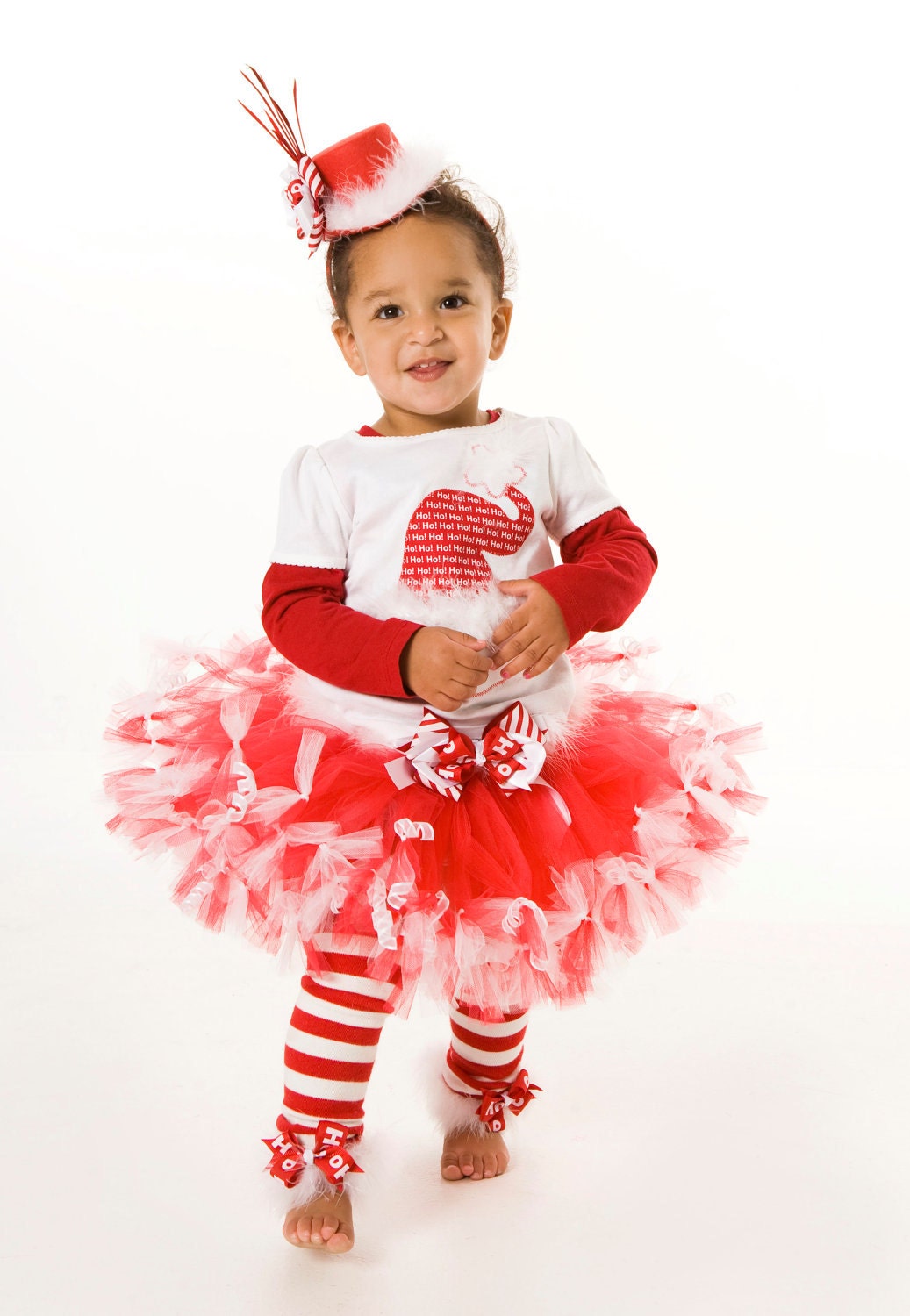 Petti Tutu Skirt - Holiday or Christmas - Red & White - Christmas Crush - 12 Month to 2 Toddler Girl Il_570xn