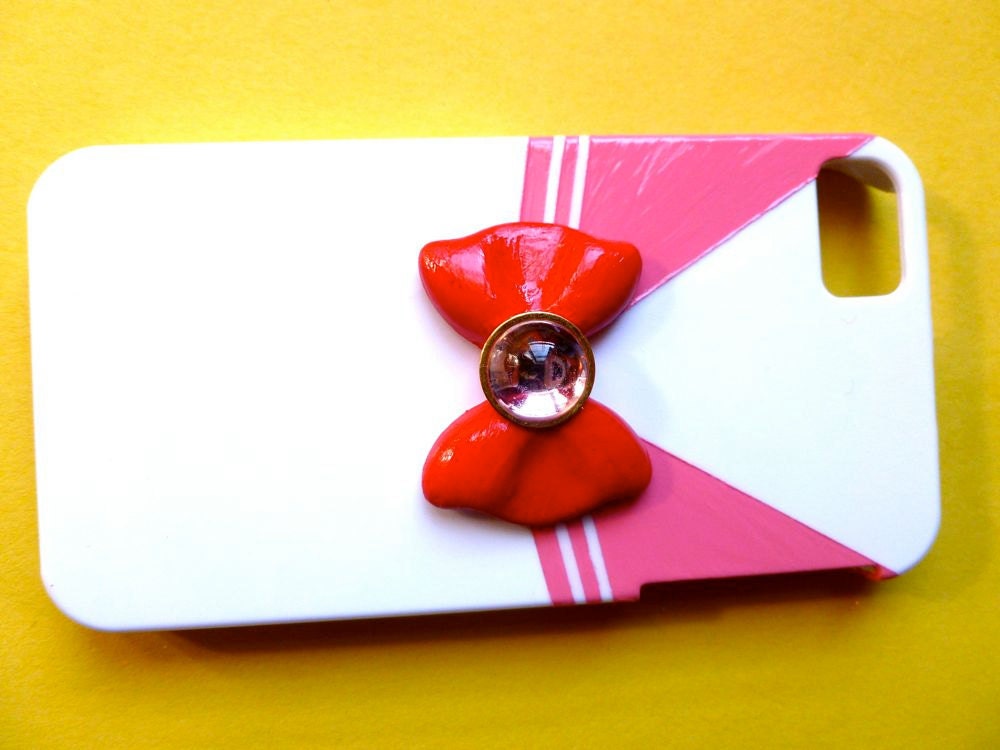 Custom Sailor Chibi Moon Inspired iPhone 4, 4S, 5 phone case Hand Sculpted and Painted Sailor Outfit