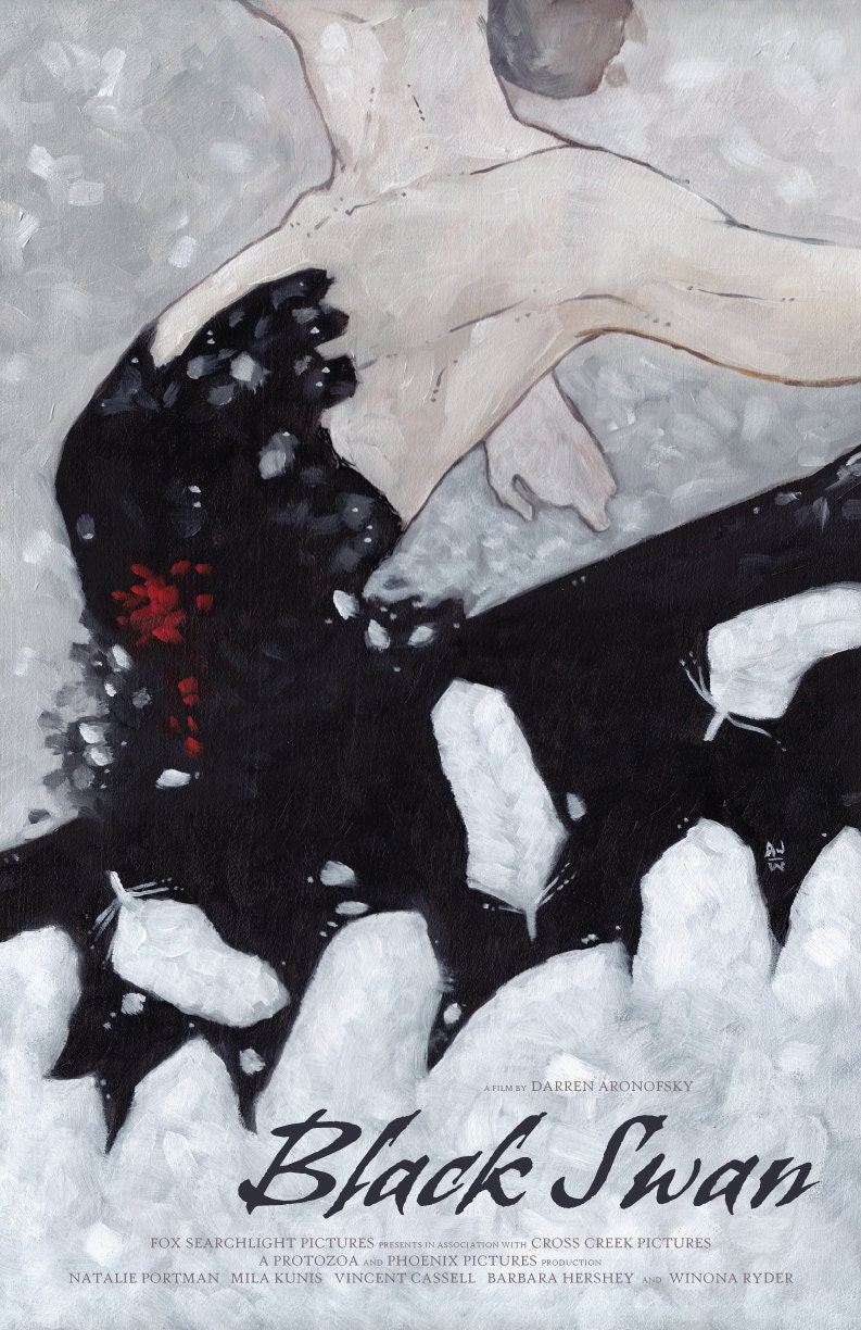Black Swan Movie Poster - Dark Fantasy Art Print 11 x 17