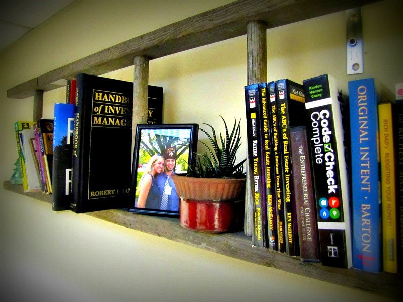 Vintage 6' 10" Wooden Ladder Bookshelf - Franco