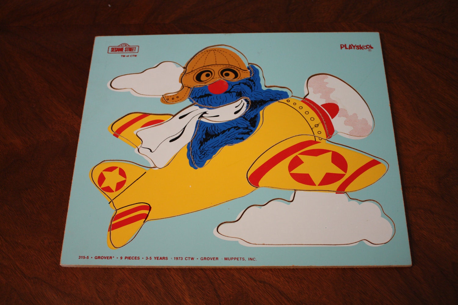 Playskool Sesame Street Grover Puzzle, 1973