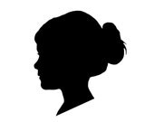 5x7 Custom Vinyl Silhouette in Black of Your Child or Pet for Mother or Grandmother
