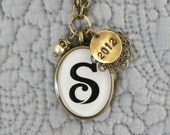 Custom Logo or School Letter Monogram Pendant for your Graduate or Coworkers